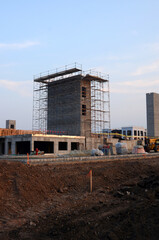 Obraz premium site with truck/Woodbridge construction site