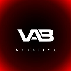 VAB Letter Initial Logo Design Template Vector Illustration