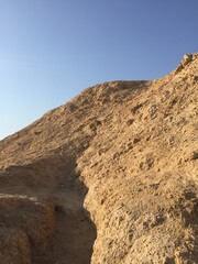 krajobraz góra piasek kamien niebo - obrazy, fototapety, plakaty