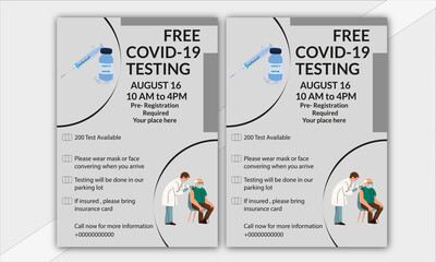 Covid-19 Testing Flyer Templates