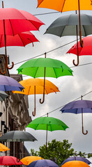 Hanging umbrellas