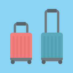 シンプルでかわいいキャリーバッグのイラスト