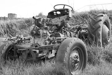 old farm tractor