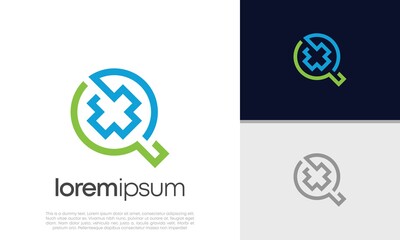 Abstract logotype for medical pharmacy. Logo design template. Medical health. Community logo design.