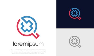 Abstract logotype for medical pharmacy. Logo design template. Medical health. Community logo design.