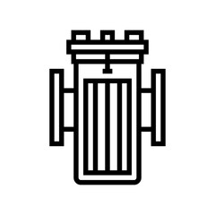 water filter equipment line icon vector. water filter equipment sign. isolated contour symbol black illustration