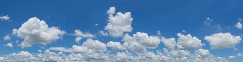 Naklejka na ściany i meble Beautiful natural cloud blue sky panorama background