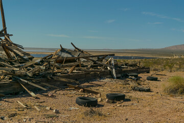 Abandoned Ruins In Mojave Desert on Public Land California