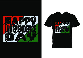 Typography t shirt design with a message 15th august happy independence day of India