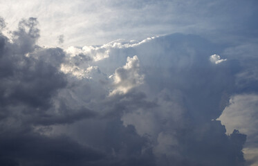 Naklejka na ściany i meble fragment of dramatic clouds in the sky