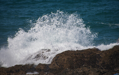 Waves crashing on the Pacific Coast at Sea Ranch