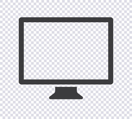 Computer monitor icon vector. Computer line icon. Vector illustration
