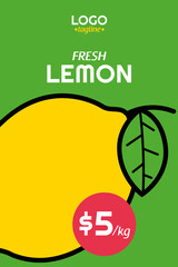 fresh lemon poster