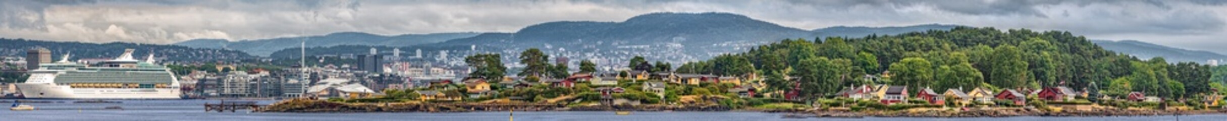 Oslo fjord panorama - obrazy, fototapety, plakaty