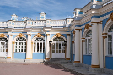 Fototapeta na wymiar building Catherine Palace Tsarskoe Selo city Pushkin