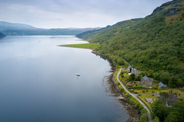View of Loch Goil from Carrick Castle in Scotland