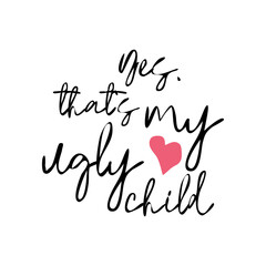 Best Mum Ever - hand drawn lettering phrase isolated on the white background. illustration for banners, greeting card, poster design