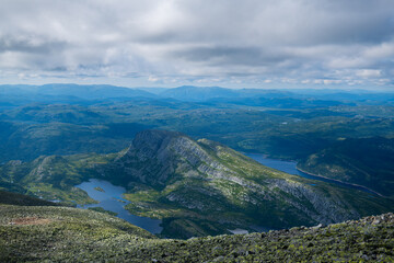 Obraz premium beautiful view of norway from Gaustatoppen which is over 1800 meters high