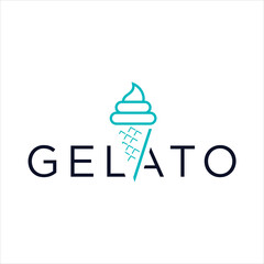 creative simple logo design  ice cream