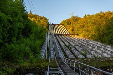 on the trail of the past at the Vemork power  plant in norway