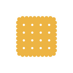 Biscuit icon. Yummy crackers, isolated on white background.