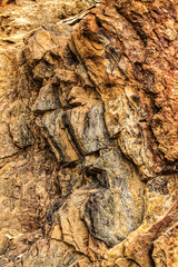 Colorful stone textures in the mountain