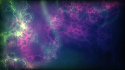 Space Flight Into A Star Field In Galaxy Clouds And Lightning Ne