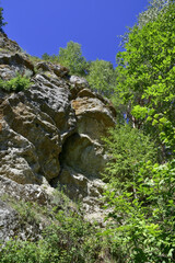 Ermak gypsum rock on the bank of the Sylva river
