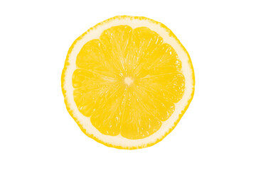 Lemon slice isolated on white background