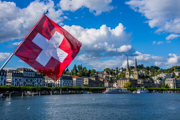 Lake Lucerne, the fourth largest lake of Switzerland - obrazy, fototapety, plakaty