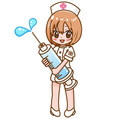 注射器を持った看護師さん3