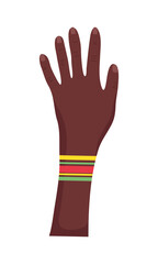 Obraz premium black hand with bracelet