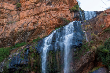 waterfall in autumn