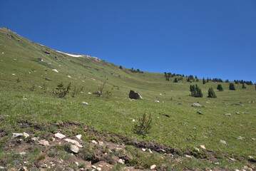 Obraz premium Mountain top views from a ATV