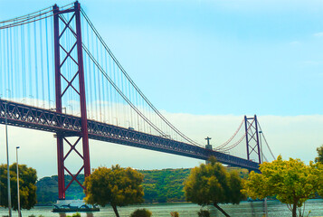 The River Tagus with the Vasco Da Gama Bridge and the Monument to the Discoveries