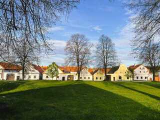 Fototapeta na wymiar Old bohemian village with colorful houses
