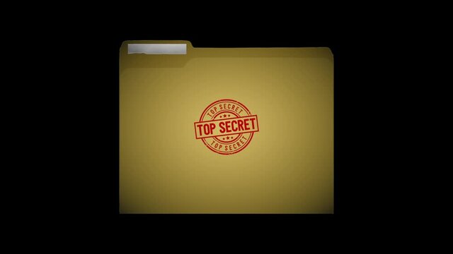 Top secret manila folder animation