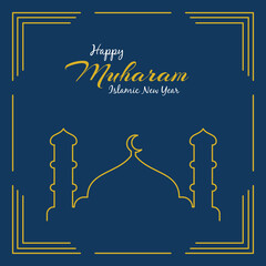 monoline-Islamic-New-Year-Greeting-design