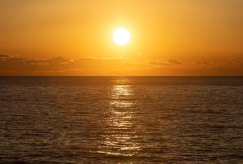 Fototapeta premium 高知県の海岸の夕日