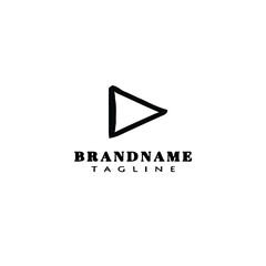 play logo icon design template vector