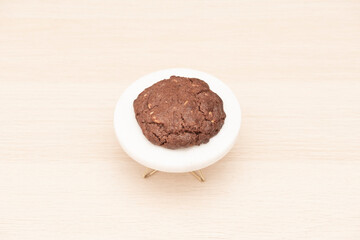 Baked cookie with red velvet pie flavor filling
