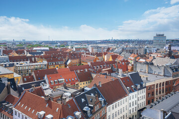 Obraz premium Aerial view of Copenhagen City - Copenhagen, Denmark