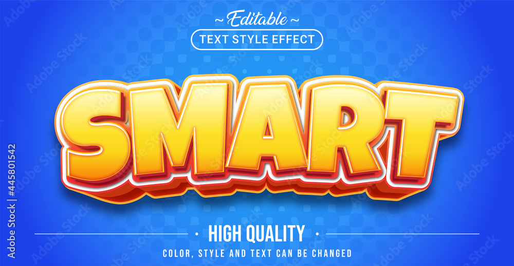 Leinwandbilder Editable text style effect - Smart text style theme.