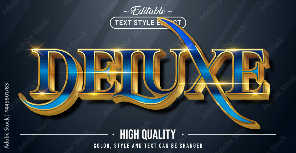 Poster Editable text style effect - Deluxe text style theme.