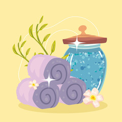 poster with elements of spa