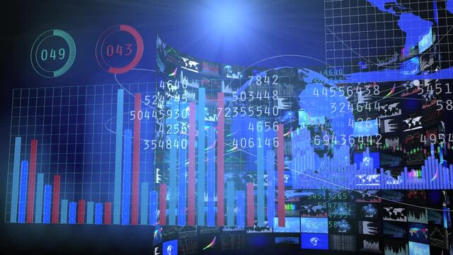株価と地球儀のイメージ