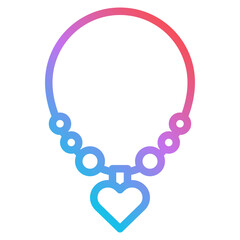 necklace gradient icon