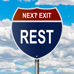 Rendered concept sign in the style of interstate freeway markers