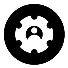 user setting circular glyph icon