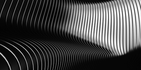 Metallic abstract wavy liquid background